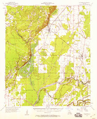1957 Map of Collinston, LA, 1958 Print