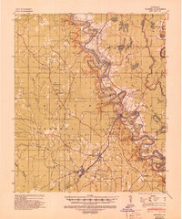 1940 Map of Columbia, 1945 Print
