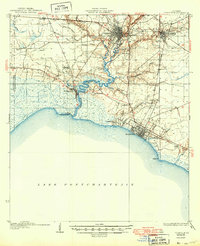 1935 Map of Mandeville, LA, 1949 Print