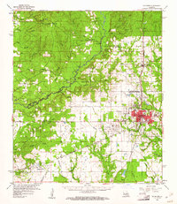 preview thumbnail of historical topo map of Beauregard County, LA in 1960