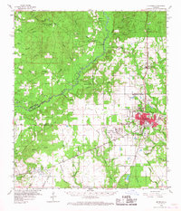 preview thumbnail of historical topo map of Beauregard County, LA in 1960