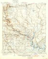 1934 Map of Denham Springs, LA, 1949 Print