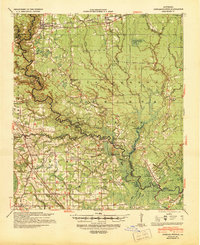 1939 Map of Denham Springs, LA, 1942 Print