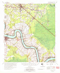 preview thumbnail of historical topo map of Donaldsonville, LA in 1965