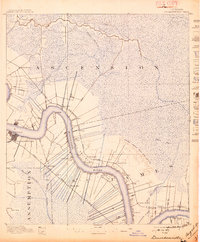 1892 Map of Donaldsonville, 1897 Print