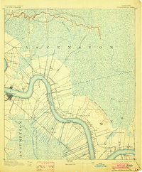 1892 Map of Donaldsonville, 1903 Print