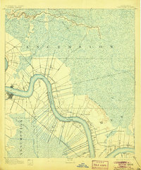1892 Map of Donaldsonville, 1905 Print