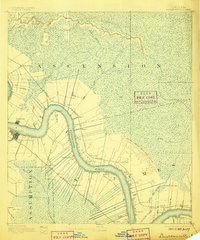 1892 Map of Donaldsonville, 1906 Print