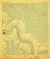 1892 Map of Donaldsonville, 1912 Print