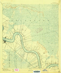 1892 Map of Donaldsonville, 1915 Print