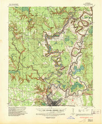 1935 Map of Drew, 1947 Print