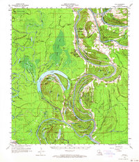 preview thumbnail of historical topo map of Catahoula County, LA in 1960