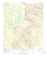 preview thumbnail of historical topo map of Catahoula County, LA in 1960