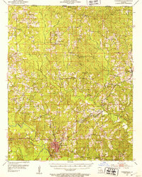 1952 Map of Farmerville, 1953 Print