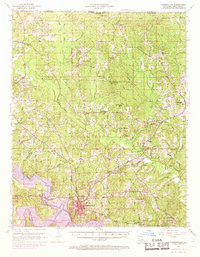 1952 Map of Farmerville, 1969 Print