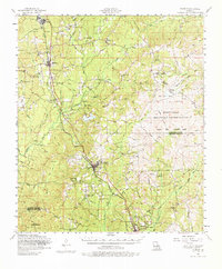 1954 Map of Florien, LA, 1976 Print