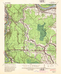 1939 Map of Fordoche, 1948 Print