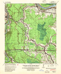 1939 Map of Fordoche, 1954 Print