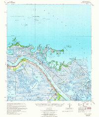 preview thumbnail of historical topo map of Plaquemines County, LA in 1960