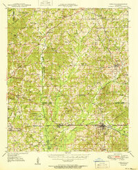 preview thumbnail of historical topo map of Gibsland, LA in 1950