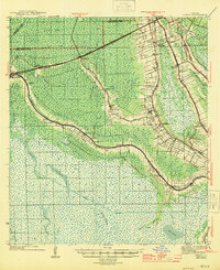Download a high-resolution, GPS-compatible USGS topo map for Gibson, LA (1944 edition)