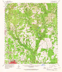 1959 Map of Tickfaw, LA, 1965 Print