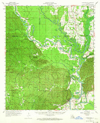 1959 Map of Harrisonburg, LA, 1964 Print