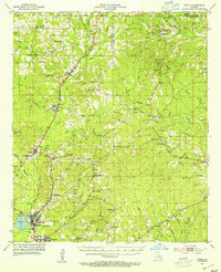 Download a high-resolution, GPS-compatible USGS topo map for Hodge, LA (1954 edition)