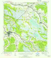 1939 Map of Houma, 1956 Print