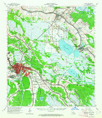 Download a high-resolution, GPS-compatible USGS topo map for Houma, LA (1964 edition)