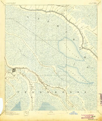 1892 Map of Houma, 1904 Print