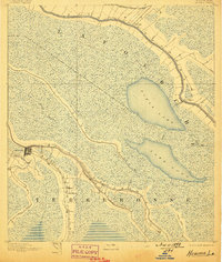1892 Map of Houma, 1898 Print