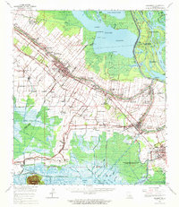 1963 Map of Jeanerette, LA, 1971 Print
