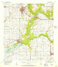 1955 Map of Jennings, LA, 1956 Print