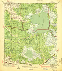 1941 Map of Lac Des Allemands