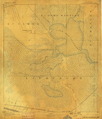 1892 Map of Lac Des Allemands, 1898 Print