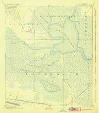 1892 Map of Lac Des Allemands, 1925 Print