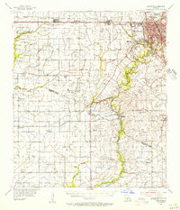 1955 Map of Duson, LA, 1956 Print