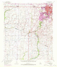 1955 Map of Duson, LA, 1972 Print