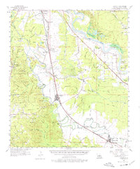 1957 Map of Lecompte, LA, 1977 Print