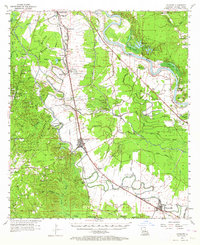 1957 Map of Lecompte, LA, 1964 Print
