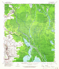 1960 Map of Loreauville, LA, 1966 Print