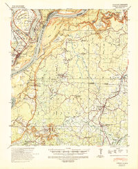 preview thumbnail of historical topo map of Jefferson County, LA in 1939