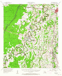 Download a high-resolution, GPS-compatible USGS topo map for Mangham, LA (1964 edition)