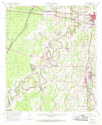 Download a high-resolution, GPS-compatible USGS topo map for Mangham, LA (1969 edition)