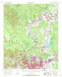 Download a high-resolution, GPS-compatible USGS topo map for Monroe North, LA (1969 edition)