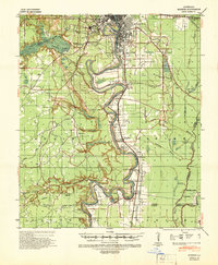 1940 Map of Monroe, 1942 Print