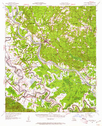 1957 Map of Montgomery, LA, 1961 Print