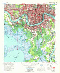 preview thumbnail of historical topo map of New Orleans, LA in 1967