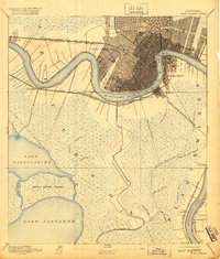 1891 Map of New Orleans, 1920 Print